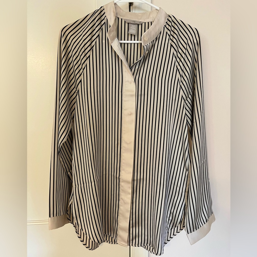 Striped Silky Blouse